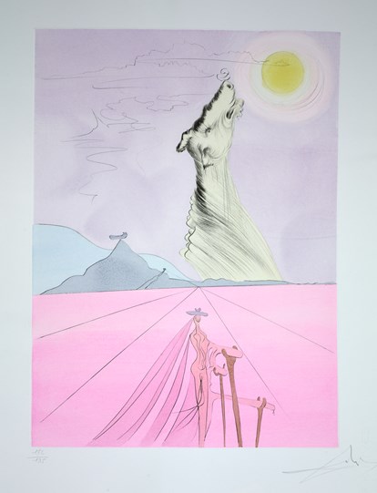 Benjamin from The Twelve Tribes of Israel, 1973 by Salvador Dali - Drypoint with etching and pochoir in colours